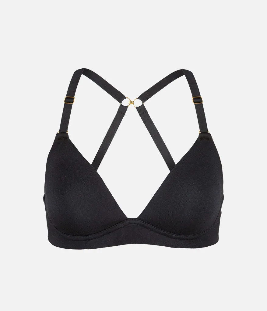 The All-Day Plunge No-Wire Bra: Jet Black