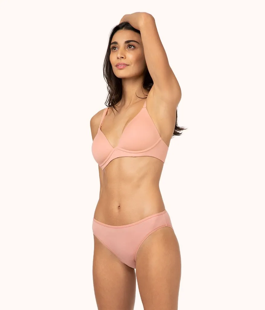 The All-Day Plunge No-Wire Bra: Shell Pink