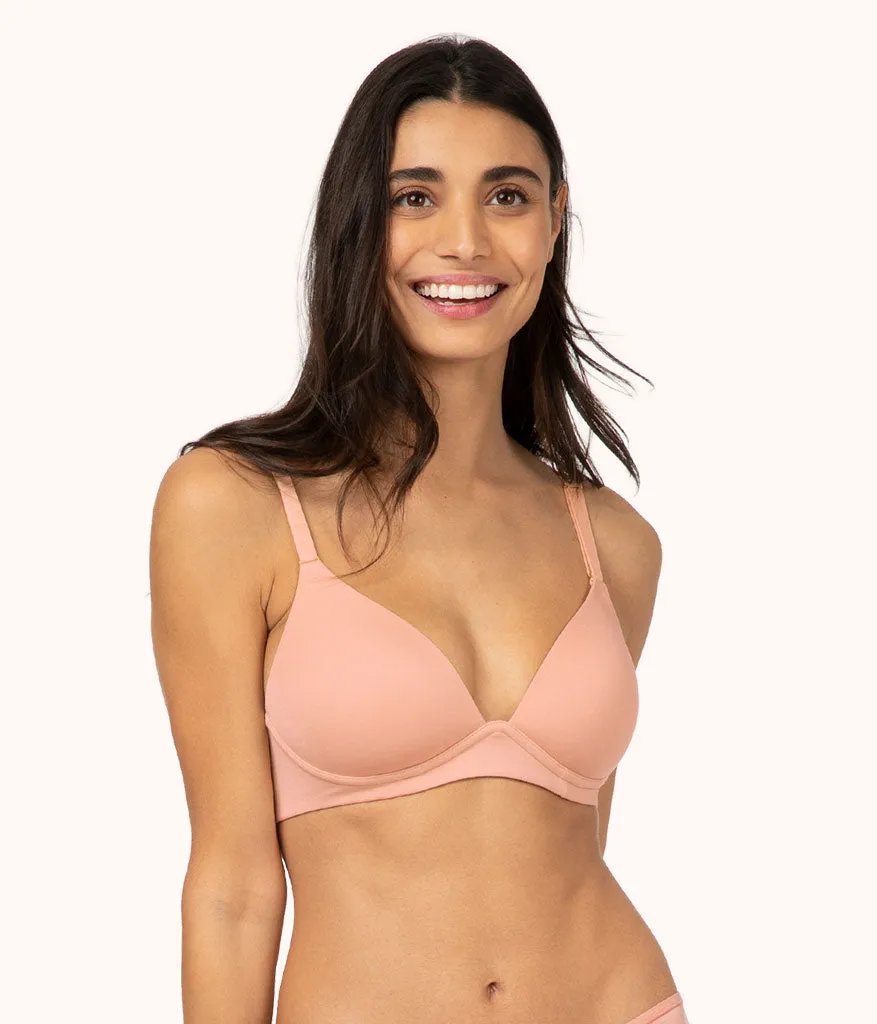 The All-Day Plunge No-Wire Bra: Shell Pink