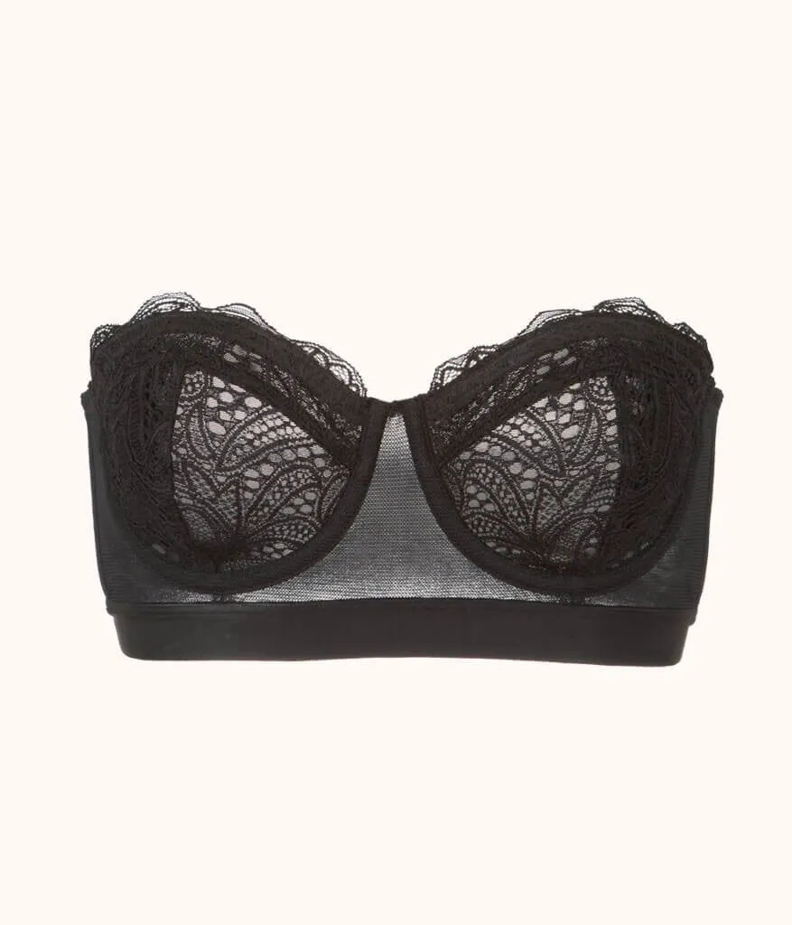 The Lace Strapless: Jet Black