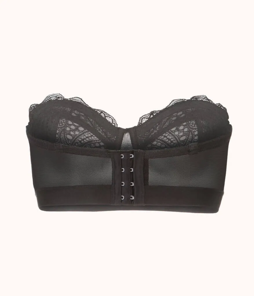 The Lace Strapless: Jet Black