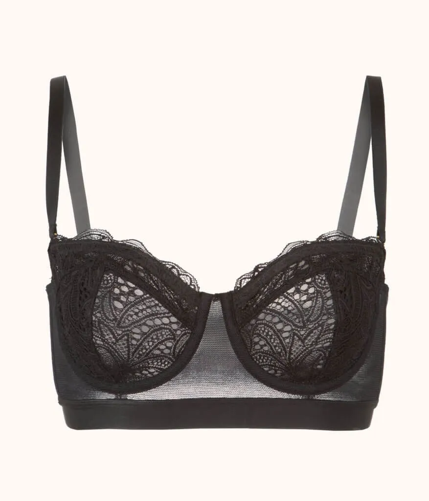 The Lace Strapless: Jet Black