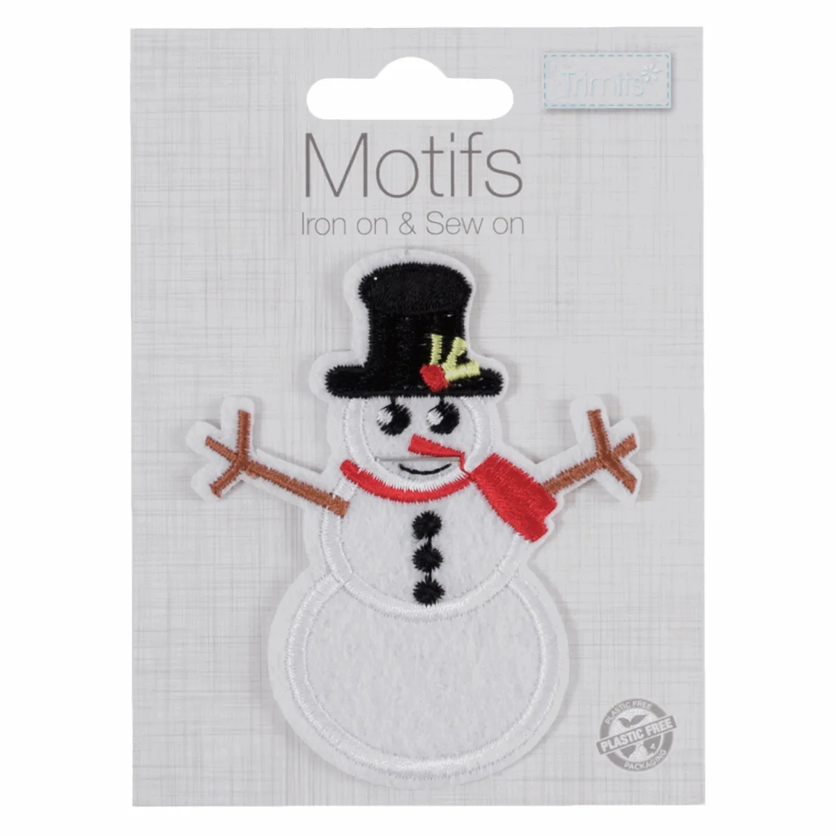 Trimits Iron-On/Sew On Motif Patch - Snowman