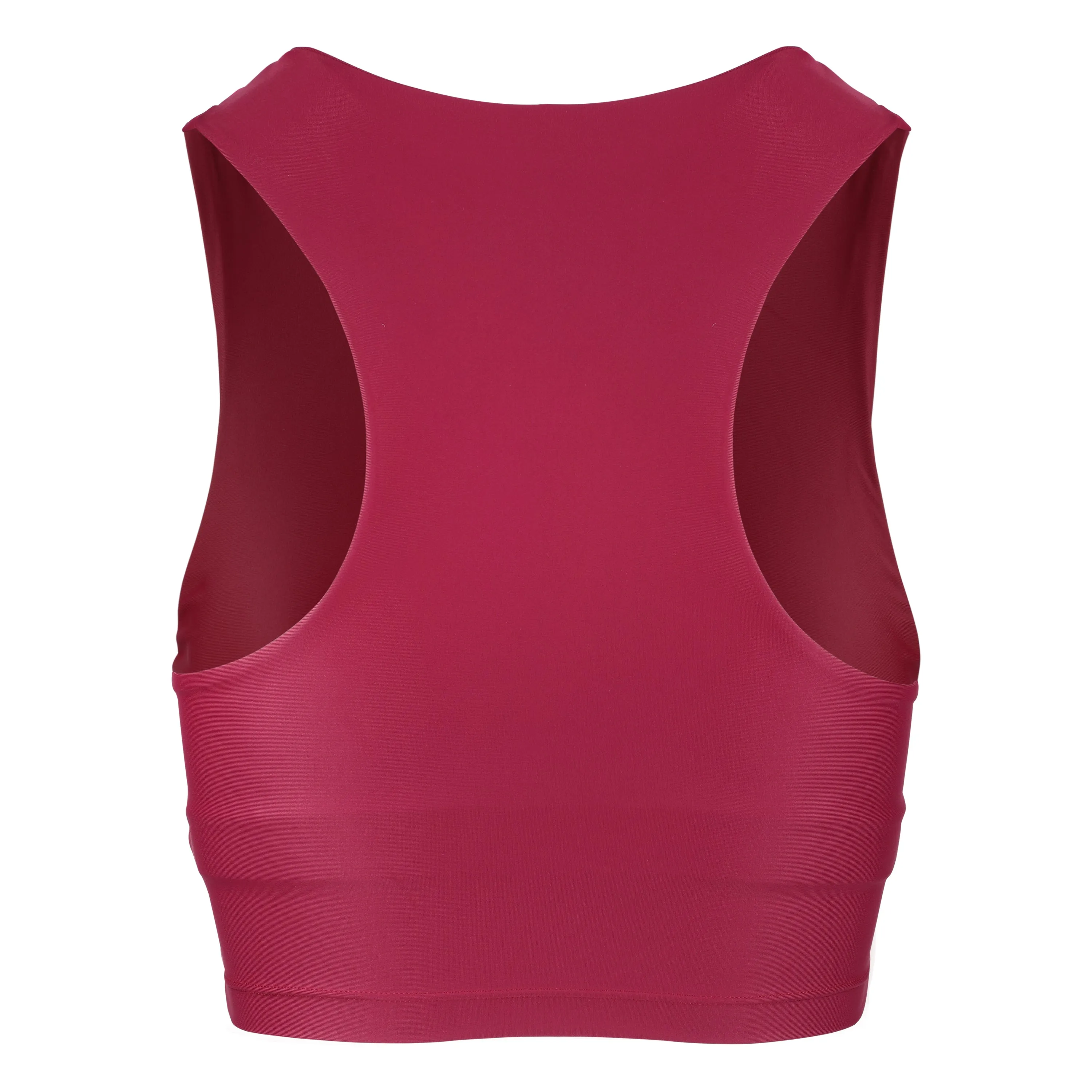 Tula High Neck Racer Back Crop Top | Recycled Nylon | Wine