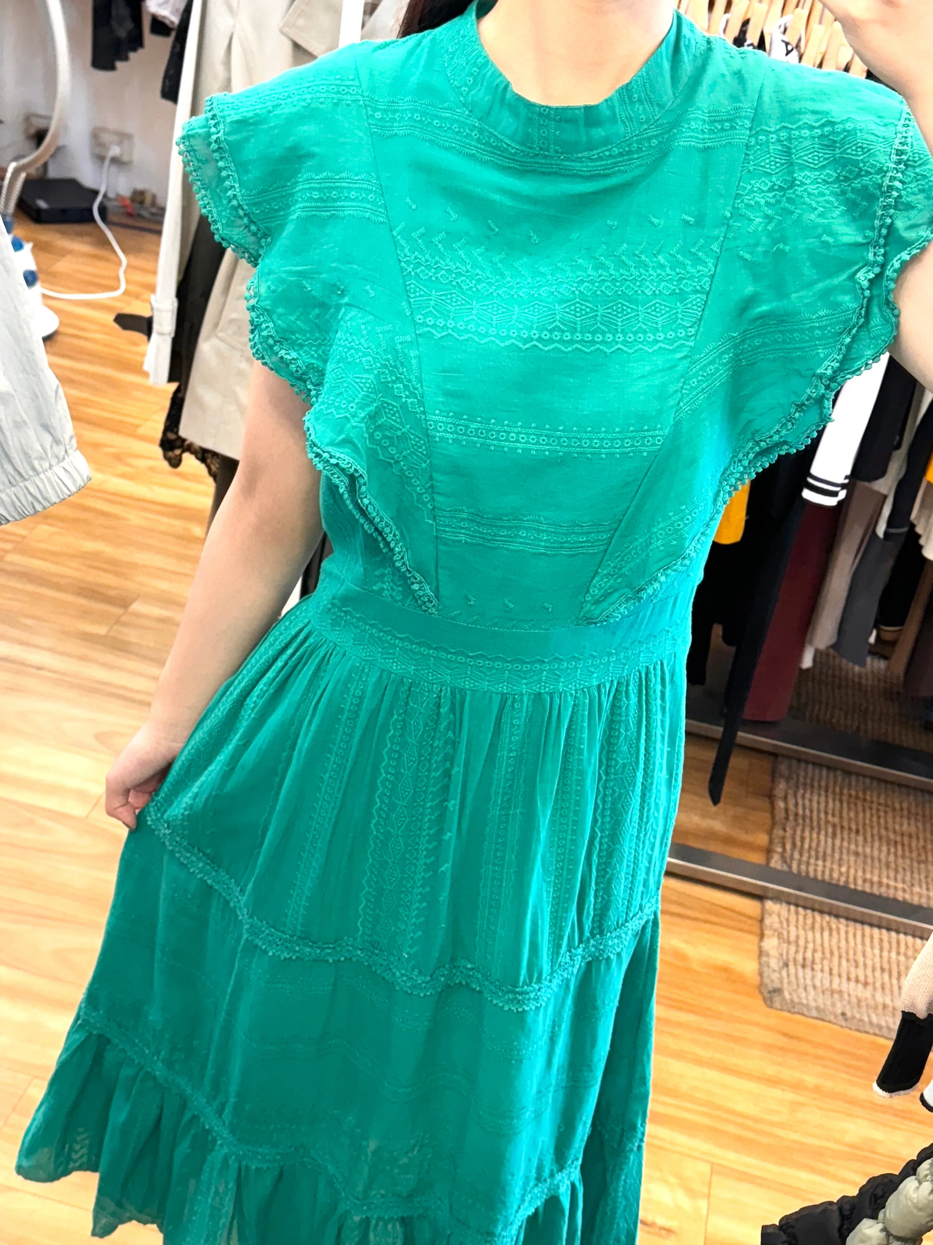 Vintage Emerald Long Dress