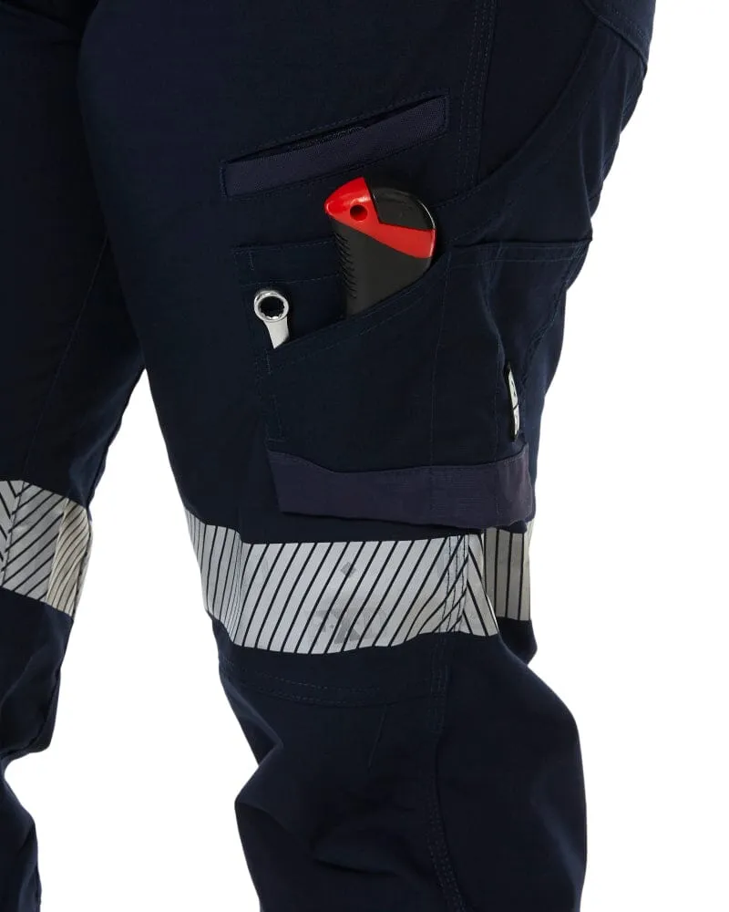 WP-8WT Womens Stretch Ripstop Cuffed Taped Work Pant - Navy