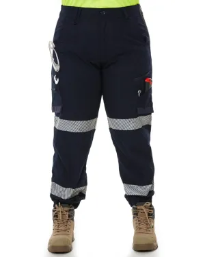 WP-8WT Womens Stretch Ripstop Cuffed Taped Work Pant - Navy